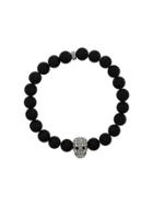 Northskull Crystal Skull Bracelet - Black