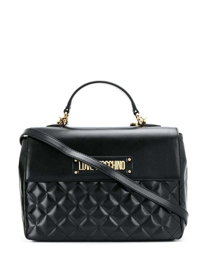 Love Moschino Diamond Quilt Tote Bag - Black