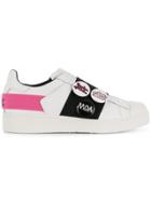 Moa Master Of Arts Elasticated Band Lace-up Sneakers - White