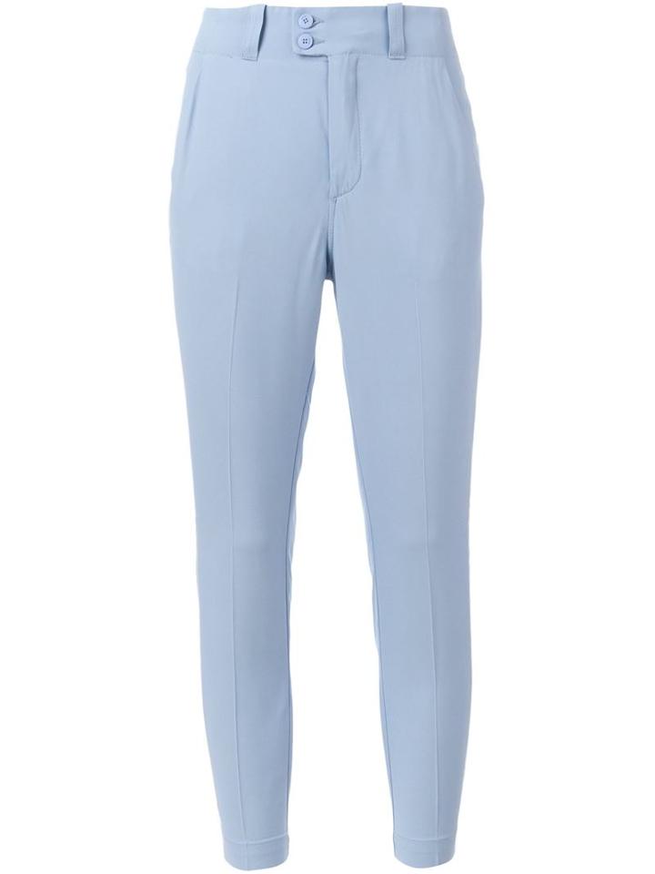 Dondup Ankle Length Trousers, Women's, Size: 38, Blue, Acetate/viscose