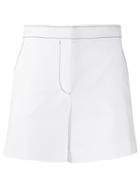 Emilio Pucci Topstitched High-waisted Shorts - White