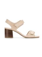 Studio Chofakian Block Heel Sandals - Nude & Neutrals