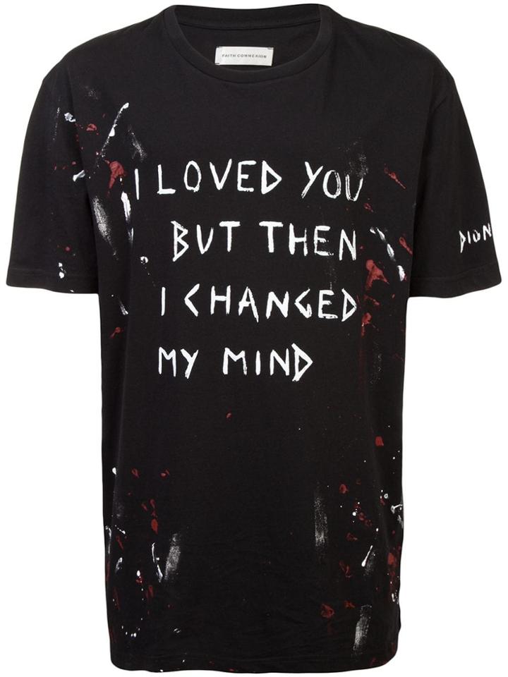 Faith Connexion Slogan Print T-shirt - Black