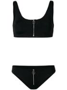 Danielle Guizio Front Zip Bikini - Black