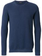 Roberto Collina Ribbed Crew Neck Sweater - Blue