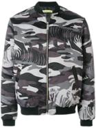 Versace Jeans Camouflage Pattern Bomber - Grey