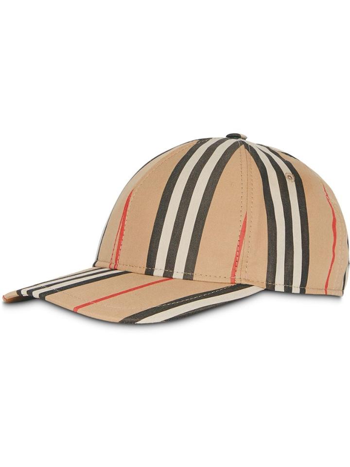 Burberry Icon Stripe Baseball Cap - Neutrals