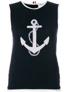 Thom Browne Anchor Printed Top - Blue
