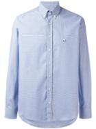 Etro Button-down Gingham Check Shirt, Men's, Size: 39, Blue, Cotton