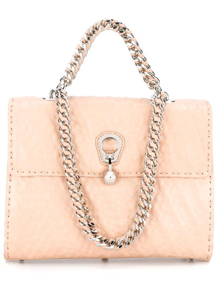 Ermanno Scervino Textured Tote, Women's, Nude/neutrals, Sheep Skin/shearling