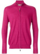 N.peal Hyde Fine Zipped Sweater - Pink & Purple