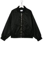 Chiara Ferragni Kids Eye Patch Bomber Jacket - Black
