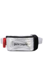Palm Angels Logo Print Belt Bag - Silver