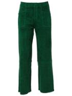 Stouls 'aymeline' Trousers, Women's, Size: Xs, Green, Cotton/polyamide/spandex/elastane/lamb Fur