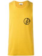 Gosha Rubchinskiy - Embroidered Tank Top - Men - Cotton/polyester - L, Yellow/orange, Cotton/polyester