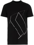 Rick Owens Geometric Embroidered T-shirt - Black