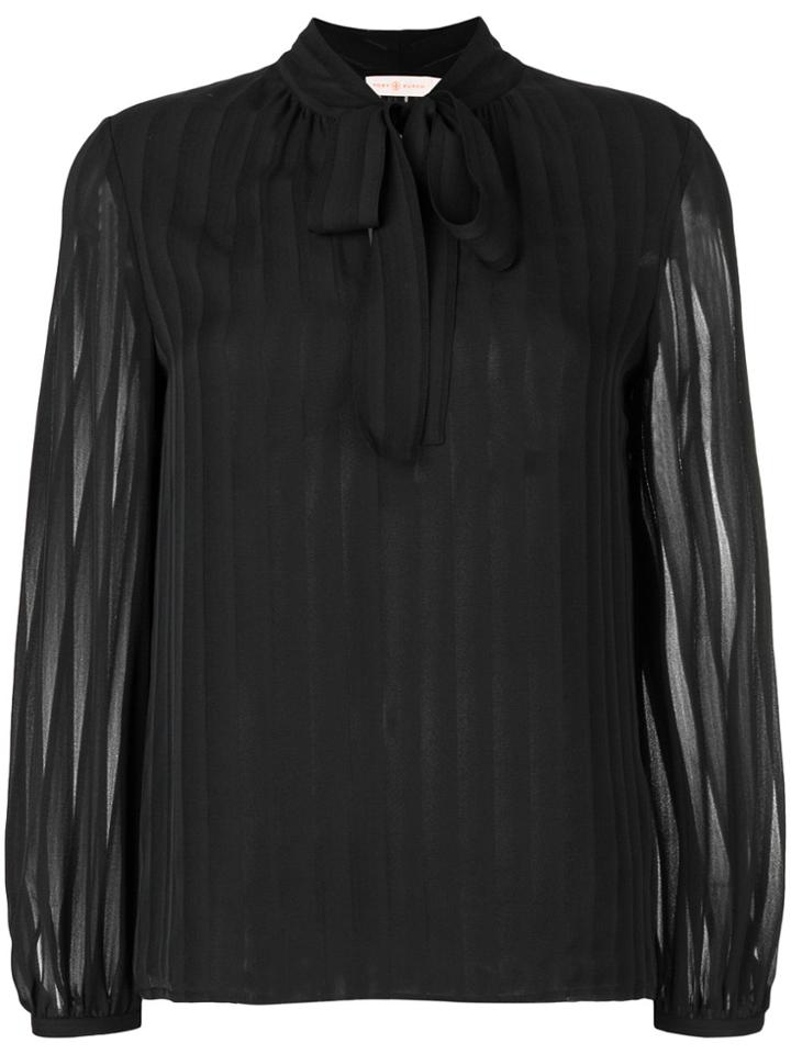 Tory Burch Emma Bow Blouse - Black