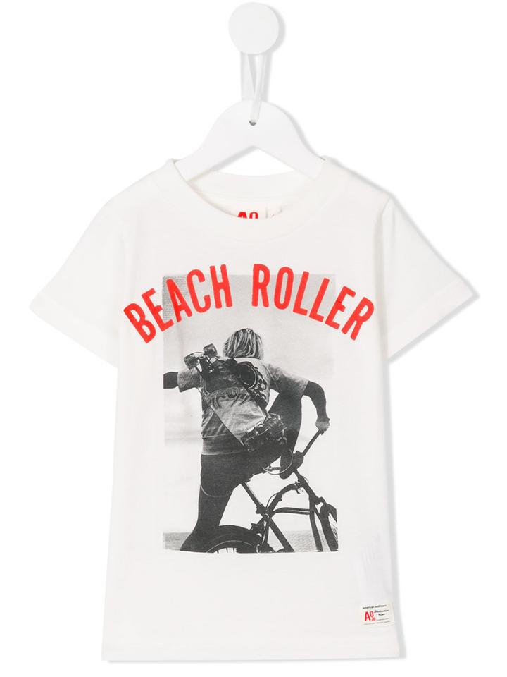 American Outfitters Kids Beach Roller Print T-shirt, Boy's, Size: 12 Yrs, White