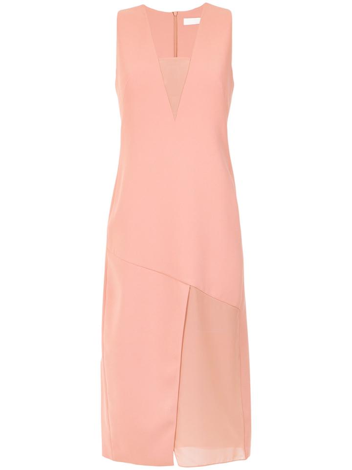 Giuliana Romanno Panelled Midi Dress - Pink & Purple