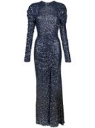 Jonathan Simkhai Sequin Open Back Gown - Blue