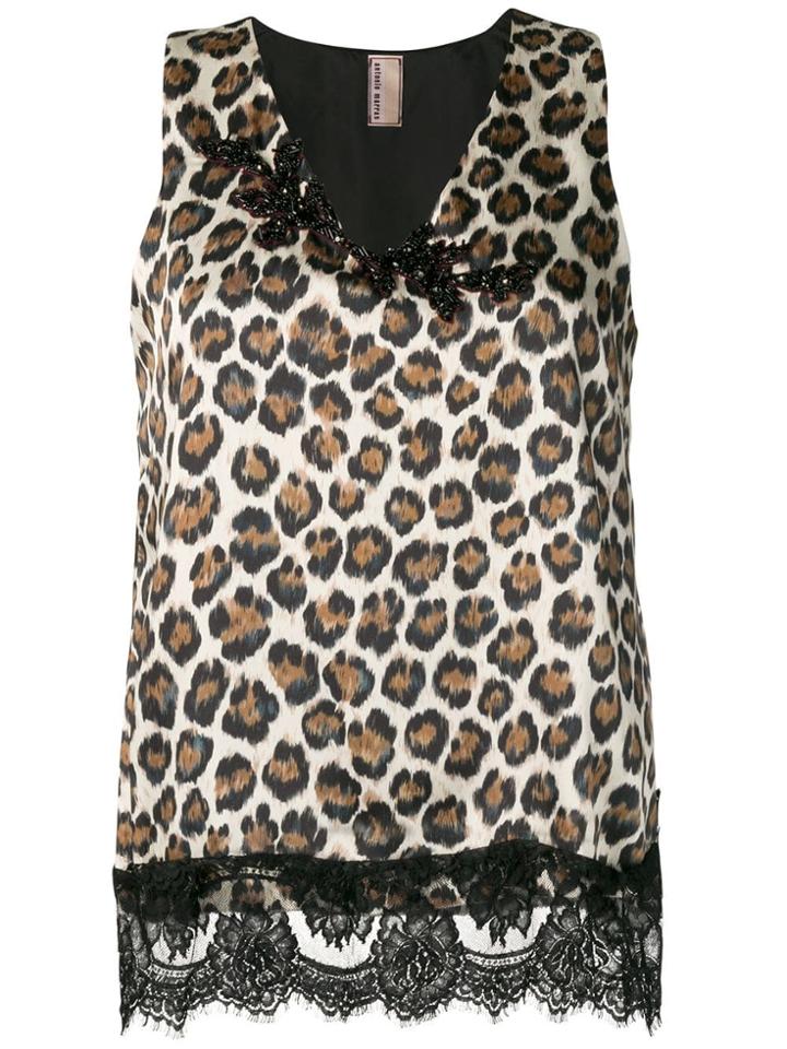 Antonio Marras Leopard Print Top - Black