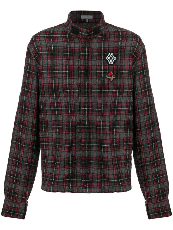 Lanvin Stand-up Velcro Collar Shirt - Red