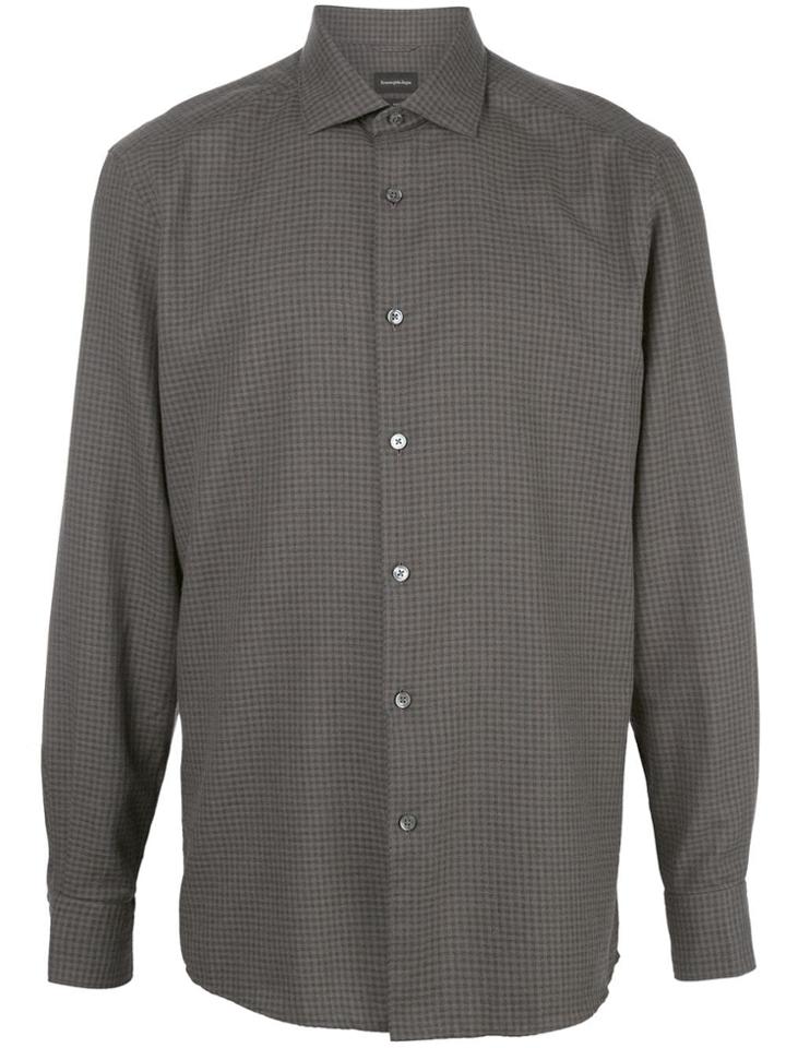 Ermenegildo Zegna Cashco Checked Shirt - Grey
