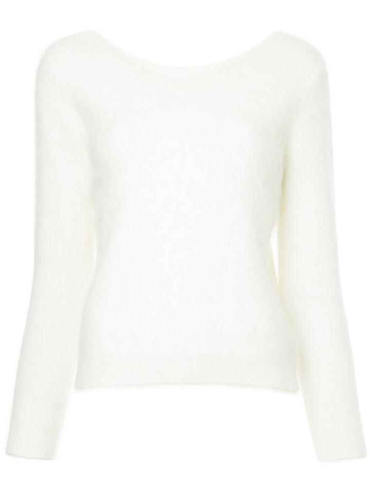 Loveless V-neck Jumper - White