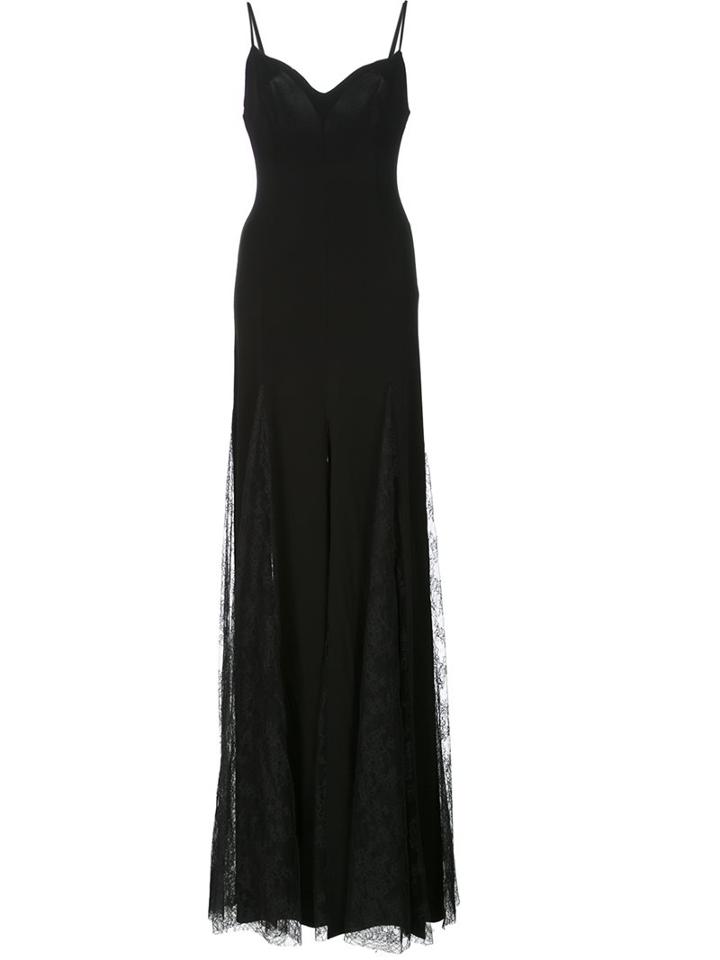 Plein Sud Lace Panel Flared Dress, Women's, Size: 38, Black, Viscose/spandex/elastane