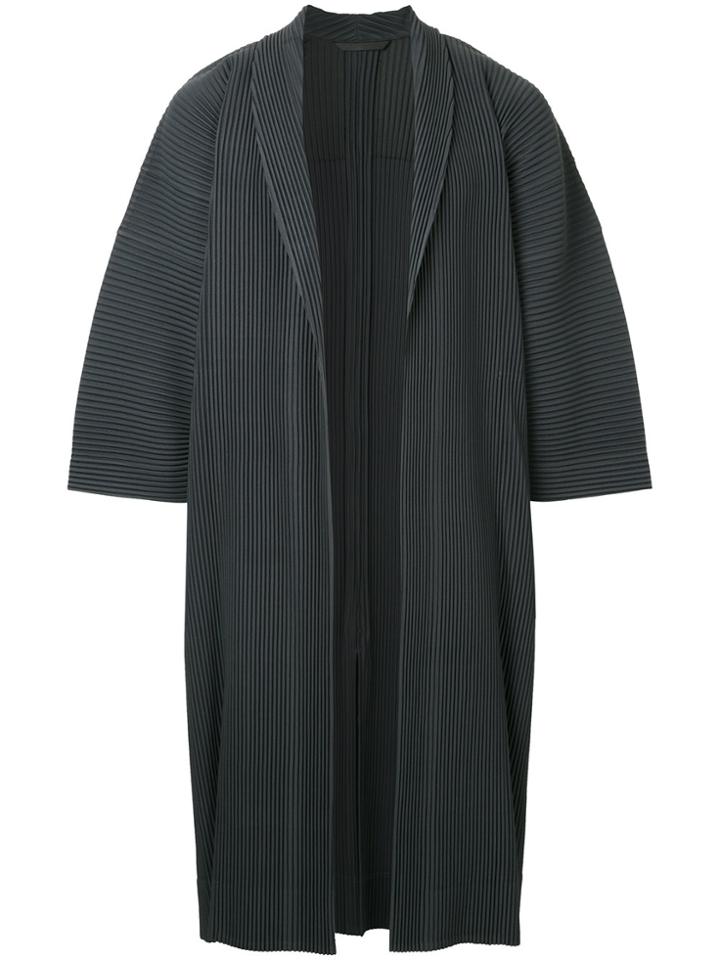 Homme Plissé Issey Miyake Wide-sleeved Coat - Grey