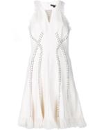Alexander Wang Ring Piercing Tweed Dress, Women's, Size: 0, White, Cotton/nylon/polyester/virgin Wool