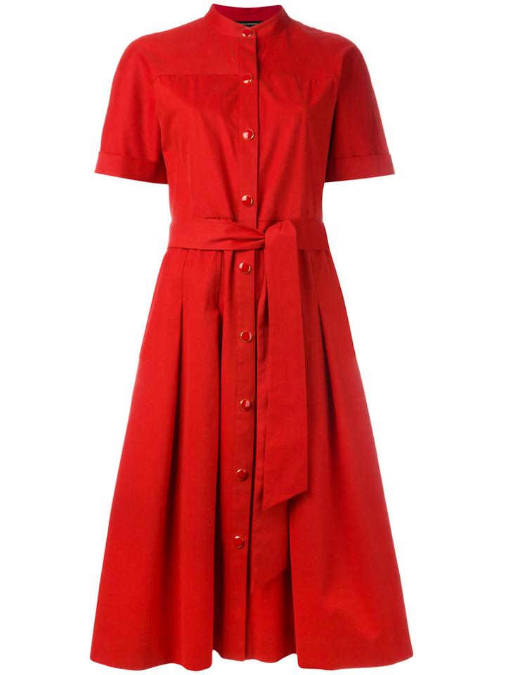 Vanessa Seward - Dune Dress - Women - Cotton - 36, Women's, Red, Cotton