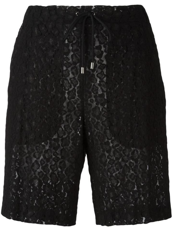 Giamba Lace Drawstring Shorts - Black