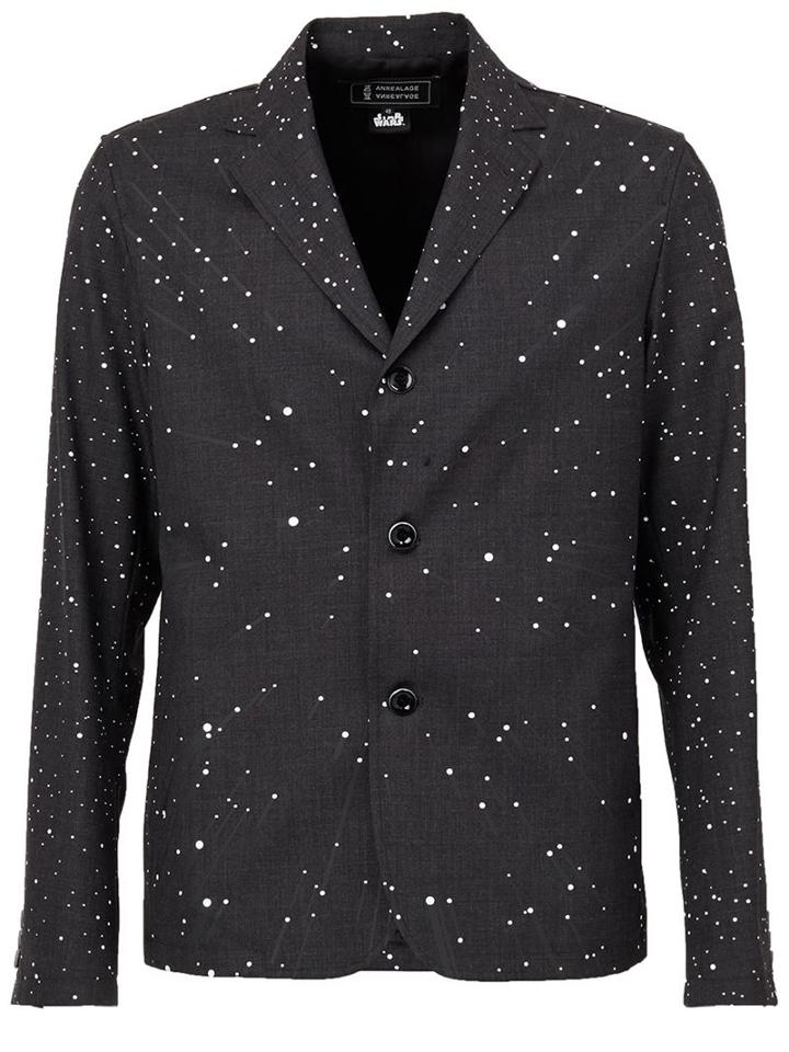 Anrealage 'star Wars' Blazer, Men's, Size: 50, Black, Cotton/cupro/wool