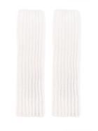 Ribbed Fingerless Gloves - Women - Polyamide/angora/wool - One Size, White, Polyamide/angora/wool, Ermanno Ermanno