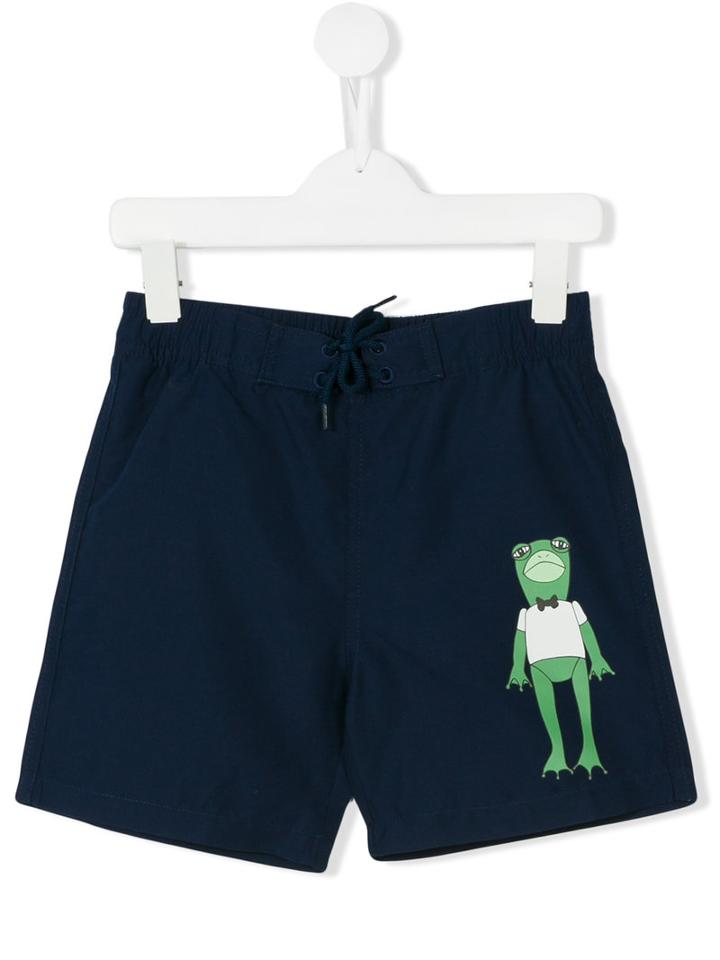 Mini Rodini - Frog Swim Shorts - Kids - Recycled Polyester - 2 Yrs, Blue