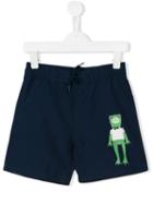 Mini Rodini - Frog Swim Shorts - Kids - Recycled Polyester - 2 Yrs, Blue