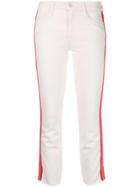 Mother The Mid Rise Dazzler Cropped Jeans - White