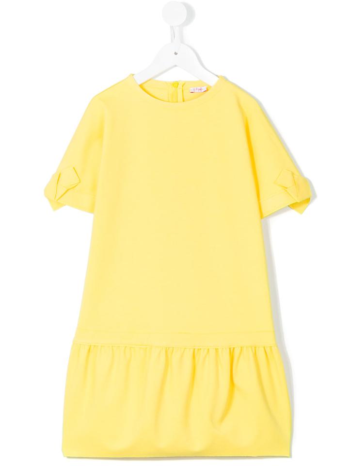 Il Gufo - Pleated Hem Dress - Kids - Polyamide/spandex/elastane/viscose - 12 Yrs, Yellow/orange