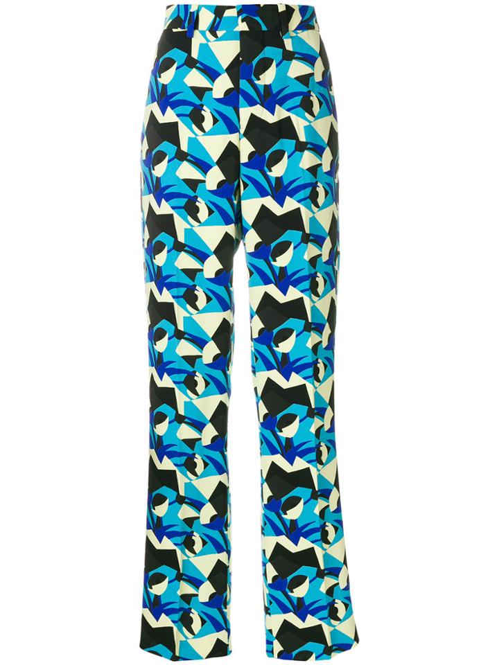 Marni Printed High-waisted Trousers - Multicolour