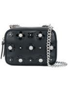 Versus Flower Embellished Shoulder Bag - Black