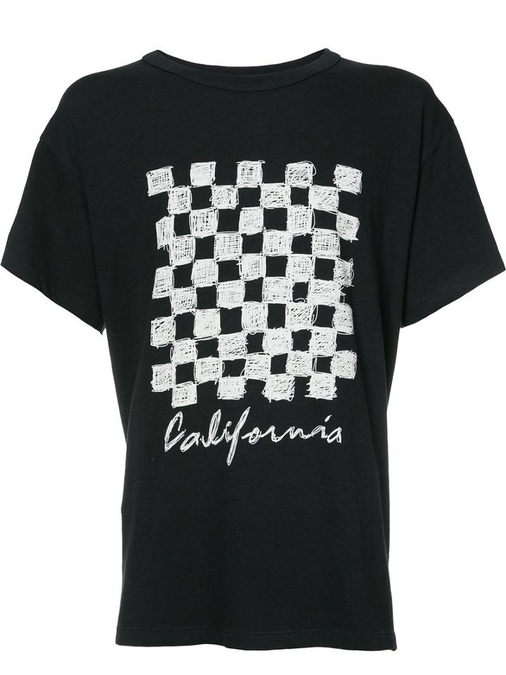 Amiri - Check Print T-shirt - Men - Cotton - L, Black, Cotton
