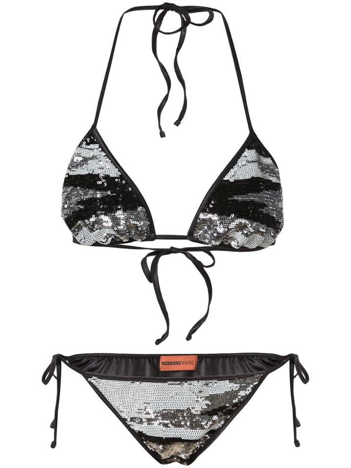 Missoni Sequin Embellished Bikini - Black