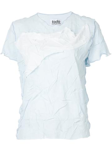 Kotohayokozawa Creased Effect T-shirt - Blue