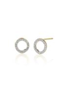 Monica Vinader Riva Diamond Circle Stud Earrings - Gold