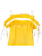 Philosophy Di Lorenzo Serafini Ruched Tie Detail Top - Yellow & Orange