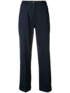 Aspesi Mid-rise Straight Trousers - Blue