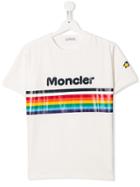 Moncler Kids Rainbow Print T-shirt - White