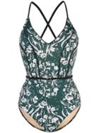 Morgan Lane Poppy Floral Swimsuit - Green
