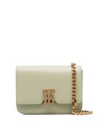 Burberry Green Tb Leather Belted Bag